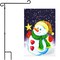 G128 Combo Pack: Garden Flag Stand Black 36x16 Inch & Garden Flag Snowman with Star 12x18 Inch